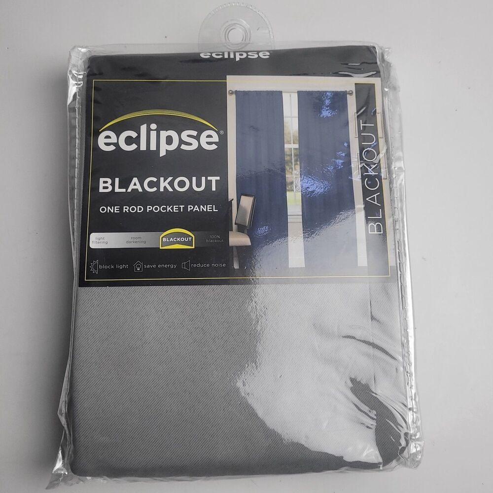 Eclipse Thermaweave Darkening Window SINGLE Curtain Panel 'Grey' 37x84in #CT8